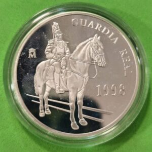AÑO 1998. 5 EUROS PLATA GUARDIA REAL. PESO 33,62 GR