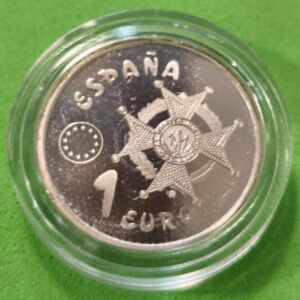 AÑO 1998. 1 EURO PLATA "LAUREADA". PESO 6,75 GR