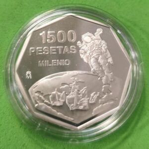 AÑO 1999. 1500 PTAS PLATA MILENIO. PESO 20 GR