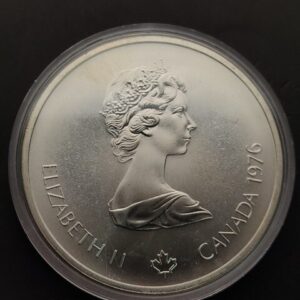 CANADA. AÑO 1976.  10 DOLLAR PLATA OLIMPIADA DE MONTREAL " FUTBOL ". PESO 48,6 GR