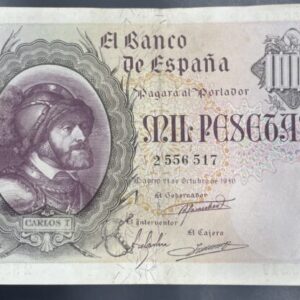 EDIFIL 445. 1000 PTAS 21 OCTUBRE 1940 CONSERVACIÓN MBC-.