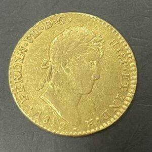 AÑO 1813. FERNANDO VII. 2 ESCUDOS ORO. PESO 6,62€.