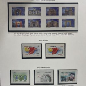 AÑO 2012. COLECCION COMPLETA DE SELLOS HOJAS BLOQUES Y CARNETS
