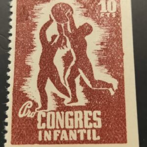 AFINET 1845 * 10 CTS CASTAÑO PRO CONGRESO INFANTIL, JUGANDO AL BALONCESTO.