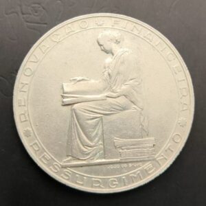 PORTUGAL. AÑO 1953. 20 ESCUDOS PLATA ( 800) "RENOVACION FINANCIERA ". PESO 21 GR