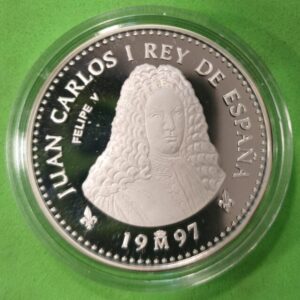 AÑO 1997. 2000 PTAS PLATA.FELIPE V. PESO 27 GR