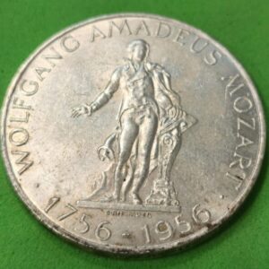 AUSTRIA. AÑO 1956. 25 SCHILLING PLATA (800). PESO 12,9 GR