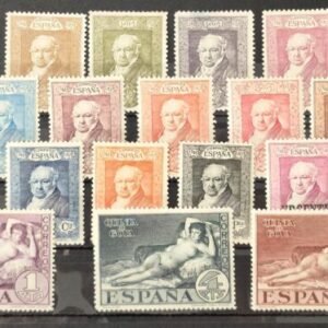 EDIFIL 499/516 */(*). GOYA TERRESTRE. CATÁLOGO 50 €