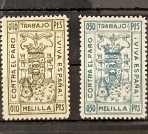 MELILLA. EDIFIL 7/10 * CONTRA EL PARO.
