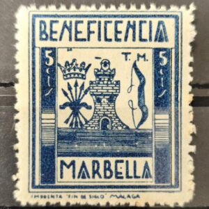 MARBELLA (MÁLAGA). EDIFIL 6 *. 5 CTS AZUK BENEFICENCIA.