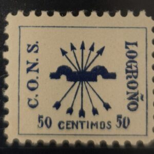 LOGROÑO. EDIFIL N/C * 30 * 50 CTS AZUL C.O.N.S