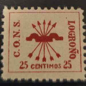 LOGROÑO. EDIFIL 29 *. 25 CTS CARMÍN C.O.N.S
