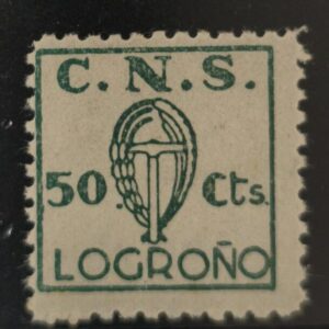 LOGROÑO. EDIFIL NO CATALOGADO. 50 CTS VERDE C.N.S.