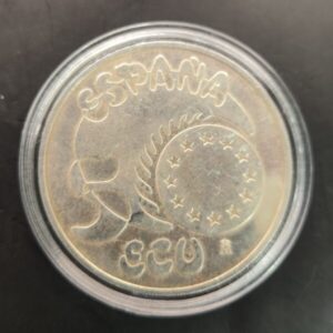 AÑO 1989. 5 ECUS PLATA " CARLOS V ". PESO 33,62 GR