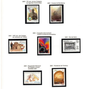 AÑO 2001. COLECCIÓN COMPLETA DE SELLOS Y H.B. CATÁLOGO 112,65 €