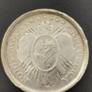 BOLIVIA. AÑO 1896. 50 CENTAVOS PLATA  (900). PESO 11,4 GR