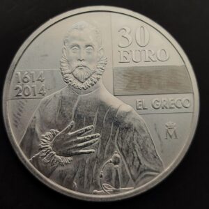 AÑO 2014. 30 EUROS PLATA " EL GRECO ". PESO 18 GR