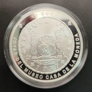 AÑO 2025. 10 EUROS PLATA. II AERIE JOYAS DEL MUSEO CASA DE LA MONEDA "1737 MEXICO". PESO 27 GR