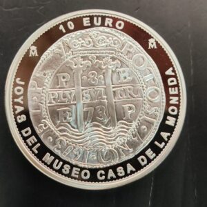 AÑO 2025. 10 EUROS PLATA II SERIE JOYAS DEL MUSEO. 8 REALES PLATA  " CECA DE POTOSI". PESO 27 GR