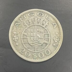 ANGOLA. AÑO 1952. 20 ESCUDOS PLATA (720). PESO 10 GR