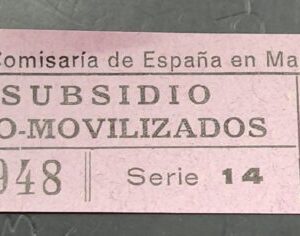 MARRUECOS EDIFIL 22* 20 CTS NEGRO SOBRE PAPEL LILA