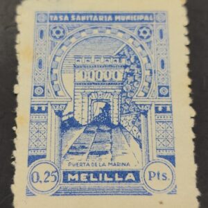 MELILLA EDIFIL N/C. 25 CTS AZUL