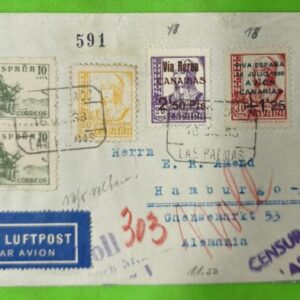 LAS PALMAS A HAMBURGO (ALEMANIA). AÑO 1938