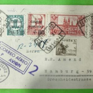 LAS PALMAS A HAMBURGO (ALEMANIA). AÑO 1937.