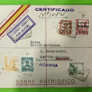 LAS PALMAS. PUERTO DE LA CRUZ.  A HAMBURGO (ALEMANIA). AÑO 1938.