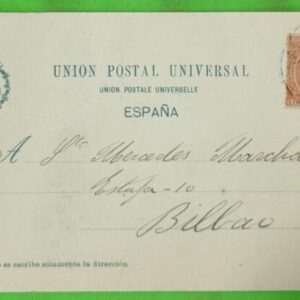 BARCELONA. BARCELONA A BILBAO. AÑO 1900. EDIFIL 218