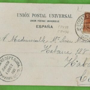 BARCELONA. BARCELONA A LA HABANA (CUBA). AÑO 1900. EDIFIL 218.
