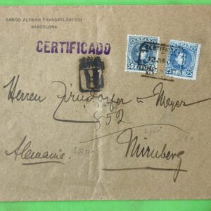 BARCELONA. BARCELONA/ NUREMBERG (ALEMANIA). AÑO 1907. EDIFIL 248-252