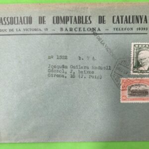 BARCELONA. BARCELONA A GERONA. AÑO 1949. EDIFIL 1006