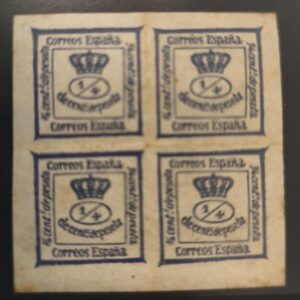 EDIFIL 115 *. 4/4 AZUL AMADEO I. CATÁLOGO 100 €