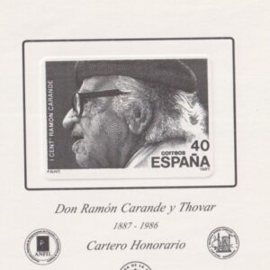 ESPAÑA AÑO 2006 EDIFIL 2 (*) HOMENAJE FILATELICO 2 RAMÓN CARANDE Y THOVAR "