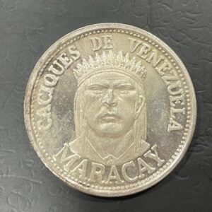 VENEZUELA  AÑO 1959  CACIQUES DE VENEZUELA  "MARACAY". PESO 15 GR
