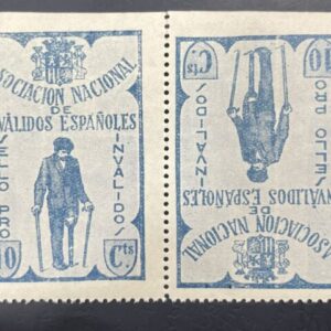 EDIFIL N/C. 10 CTS AZUL. "ASOCIACIÓN NACIONAL DE INVALIDOS ESPAÑOLES"