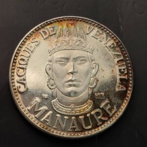 VENEZUELA AÑO 1959 CACIQUES DE VENEZUELA " MANAURE " PLATA (999)