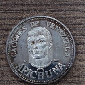 VENEZUELA. AÑO 1959 CACIQUES DE VENEZUELA " ARICHUNA " PLATA (999). PESO 15 GR