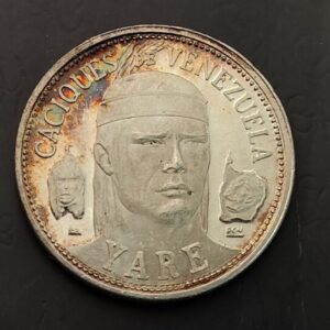 VENEZUELA. AÑO 1959. CACIQUES DE VENEZUELA " YARE " PLATA (999). PESO 15 GR
