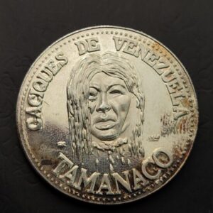 VENEZUELA. AÑO 1959. CACIQUES DE VENEZUELA " TAMANACO " PLATA (999). PESO 15 GR