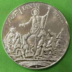 TUNEZ. AÑO 1969. 1 DINAR PLATA (925). NEPTUNO. PESO 20 GR