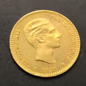 AÑO 1878. ALFONSO XII 10 PESETAS ORO. PESO 3,2 GR