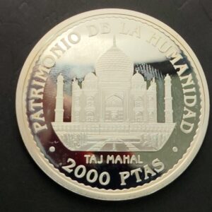 ESPAÑA AÑO 1996 2000 PTAS PLATA (925) PATRIMONIO DE LA HUMANIDAD " TAJ MAHAL "