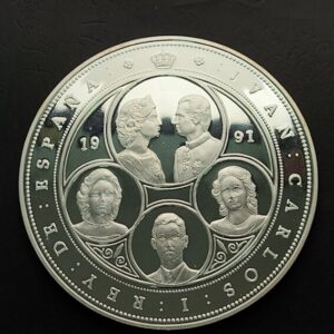 AÑO 1991. 10000 PTAS PLATA V CENTENARIO  DESCUBRIMIENTO DE AMERICA. PESO 168,75 GR