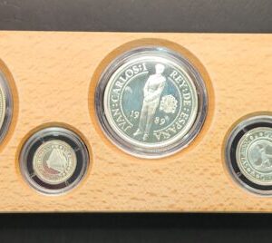 AÑO 1989. I SERIE. V CENTENARIO DESCUBRIMIENTO DE AMERICA. SERIE DE 5 MONEDAS.