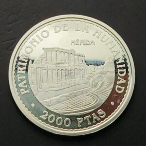 ESPAÑA AÑO 1996 , 2.000 PTAS PLATA (925) PATRIMONIO DE LA HUMANIDAD " MERIDA "