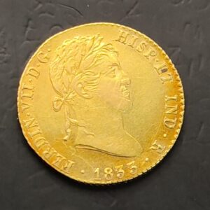 AÑO 1833. FERNANDO VII. 2 ESCUDOS ORO MADRID. PESO 6,7 GR