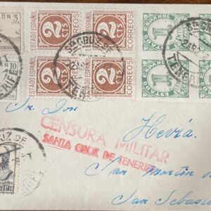 SANTA CRUZ DE TENERIFE A SAN SEBASTIAN. AÑO 1938.-