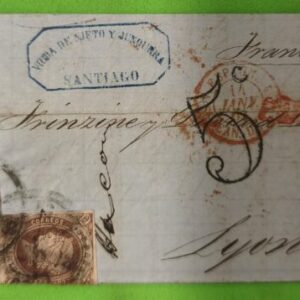 CORUÑA ( SANTIAGO) A LYON (FRANCIA). AÑO 1863.